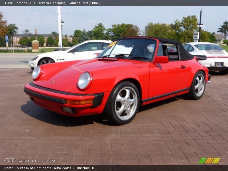 Guards Red / Black 1988 Porsche 911 Carrera Cabriolet