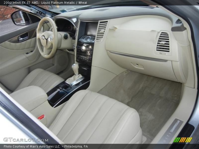 Liquid Platinum Metallic / Wheat 2009 Infiniti FX 35 AWD
