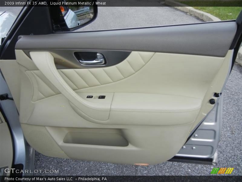 Liquid Platinum Metallic / Wheat 2009 Infiniti FX 35 AWD