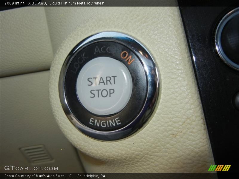 Liquid Platinum Metallic / Wheat 2009 Infiniti FX 35 AWD
