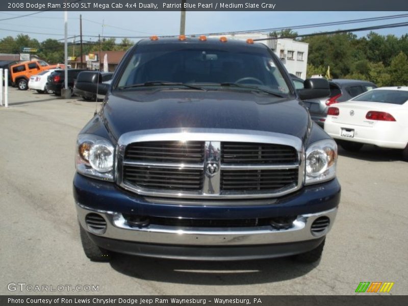 Patriot Blue Pearl / Medium Slate Gray 2008 Dodge Ram 3500 SLT Mega Cab 4x4 Dually