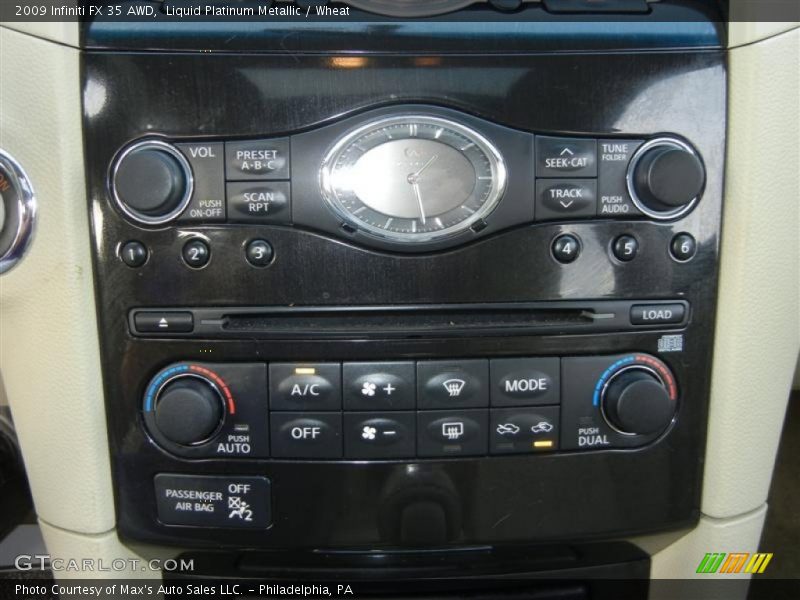 Liquid Platinum Metallic / Wheat 2009 Infiniti FX 35 AWD
