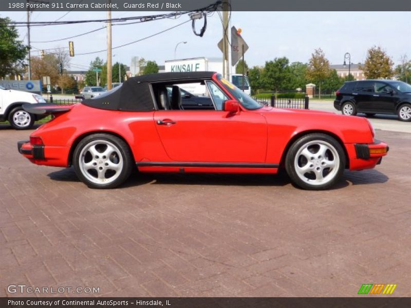 Guards Red / Black 1988 Porsche 911 Carrera Cabriolet