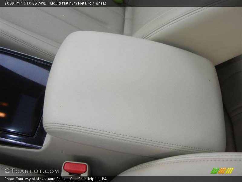 Liquid Platinum Metallic / Wheat 2009 Infiniti FX 35 AWD
