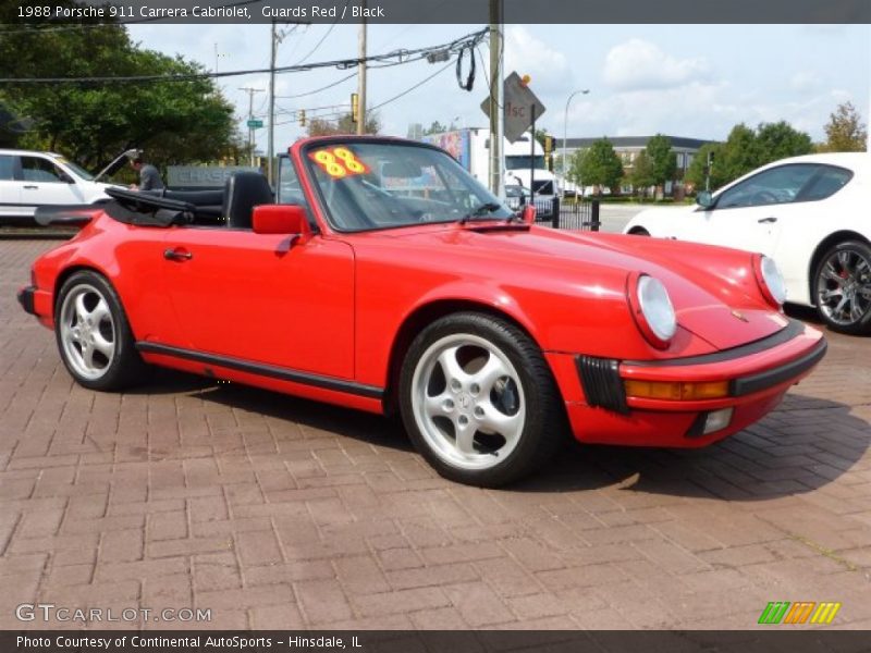 Guards Red / Black 1988 Porsche 911 Carrera Cabriolet