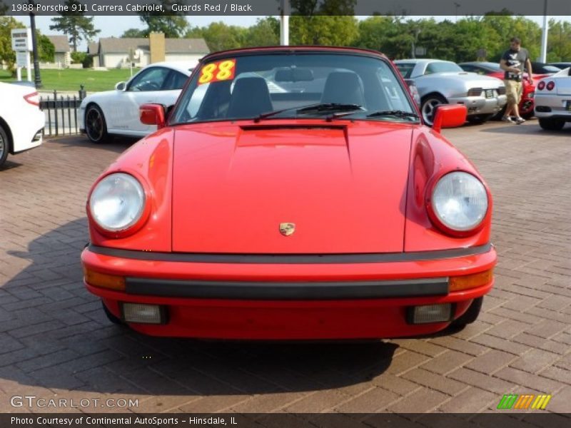 Guards Red / Black 1988 Porsche 911 Carrera Cabriolet
