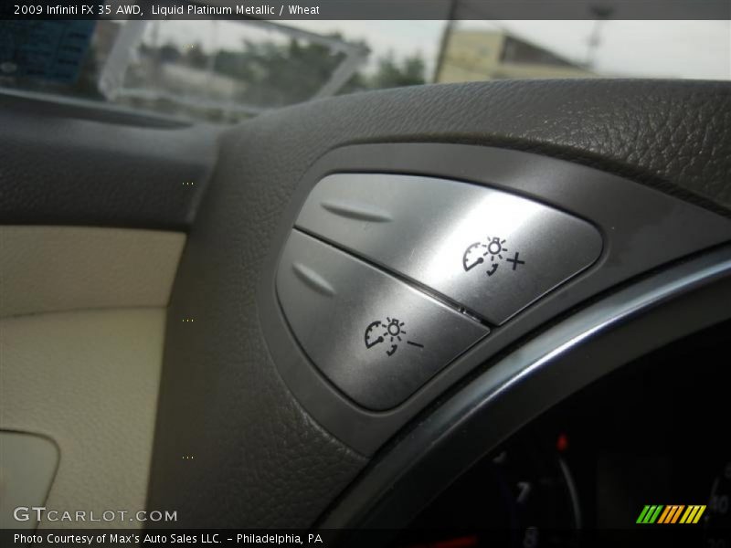 Liquid Platinum Metallic / Wheat 2009 Infiniti FX 35 AWD