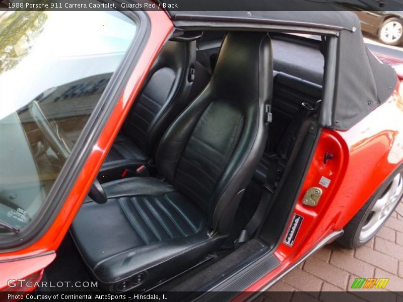 Front Seat of 1988 911 Carrera Cabriolet