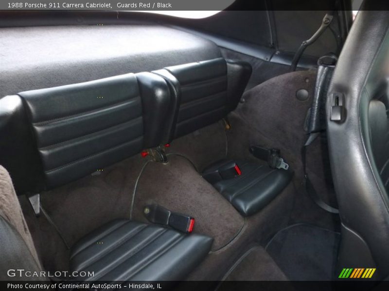 Rear Seat of 1988 911 Carrera Cabriolet