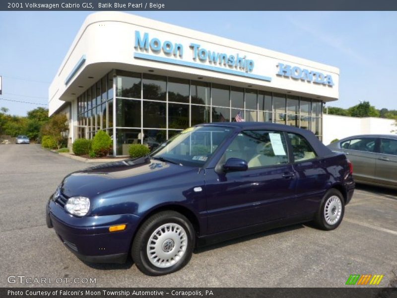 Batik Blue Pearl / Beige 2001 Volkswagen Cabrio GLS