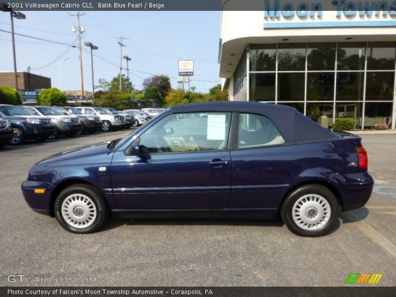 Batik Blue Pearl / Beige 2001 Volkswagen Cabrio GLS