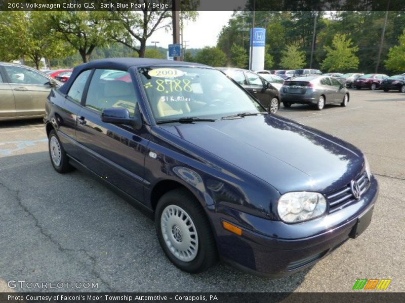 Batik Blue Pearl / Beige 2001 Volkswagen Cabrio GLS