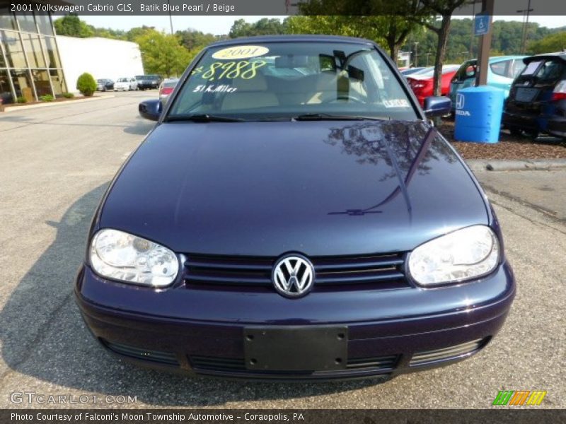 Batik Blue Pearl / Beige 2001 Volkswagen Cabrio GLS