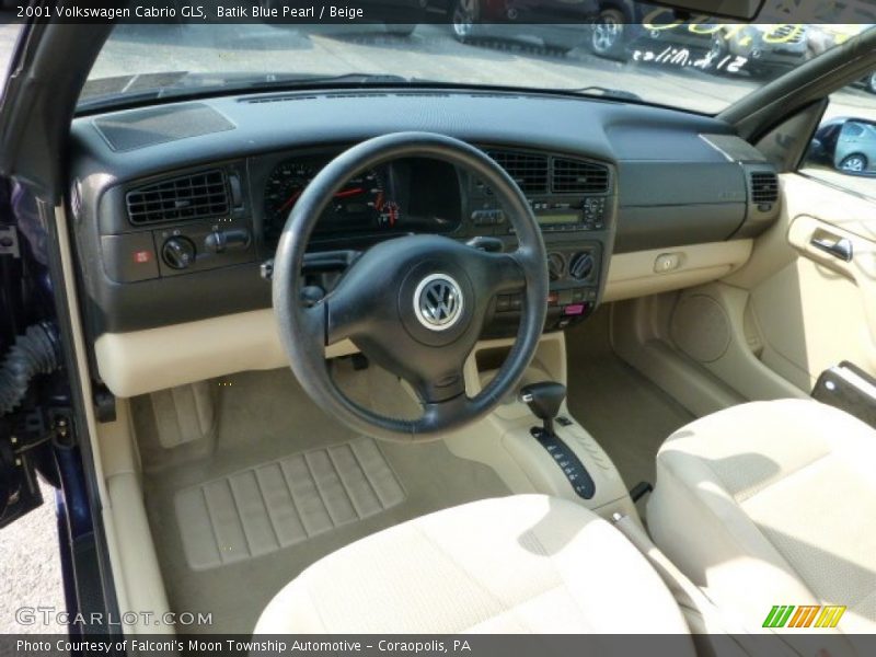 Batik Blue Pearl / Beige 2001 Volkswagen Cabrio GLS