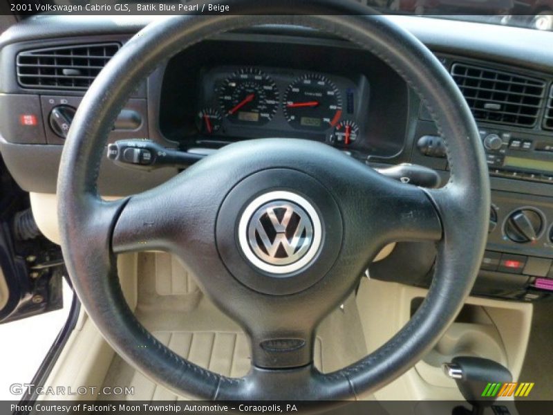 Batik Blue Pearl / Beige 2001 Volkswagen Cabrio GLS