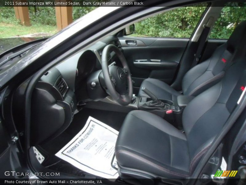  2011 Impreza WRX Limited Sedan Carbon Black Interior