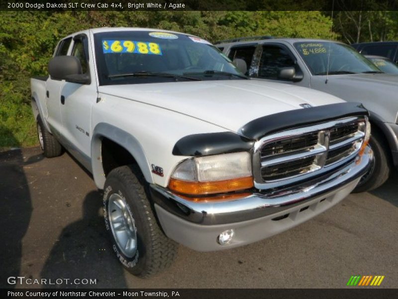 Bright White / Agate 2000 Dodge Dakota SLT Crew Cab 4x4