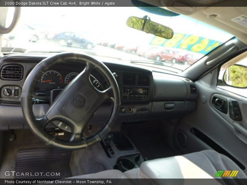 Bright White / Agate 2000 Dodge Dakota SLT Crew Cab 4x4