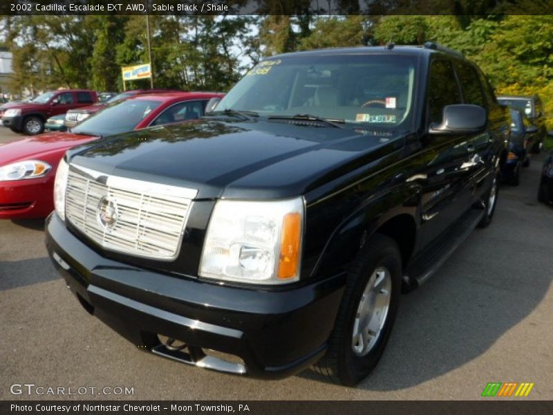 Sable Black / Shale 2002 Cadillac Escalade EXT AWD