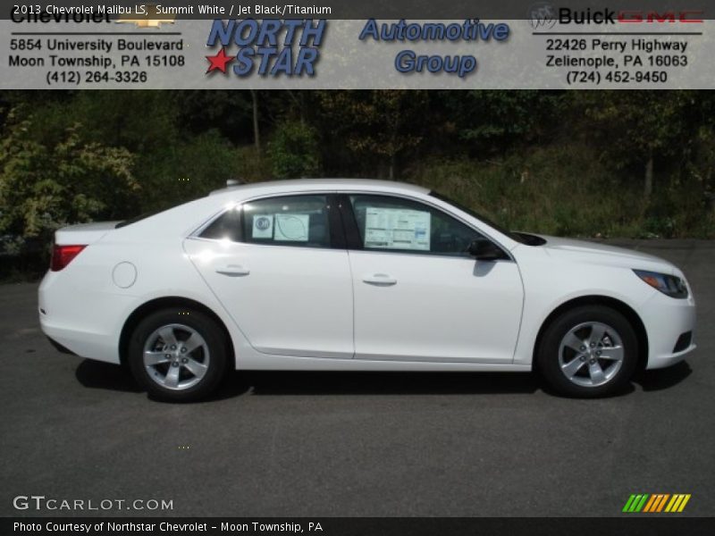 Summit White / Jet Black/Titanium 2013 Chevrolet Malibu LS