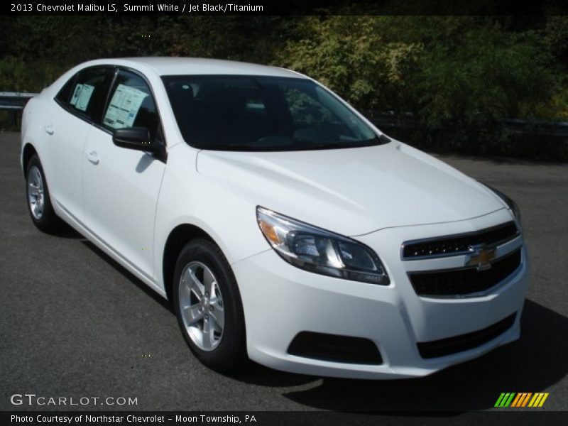 Summit White / Jet Black/Titanium 2013 Chevrolet Malibu LS