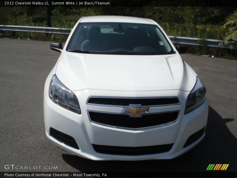 Summit White / Jet Black/Titanium 2013 Chevrolet Malibu LS