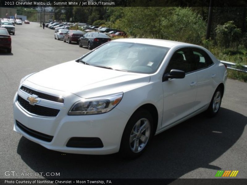 Summit White / Jet Black/Titanium 2013 Chevrolet Malibu LS