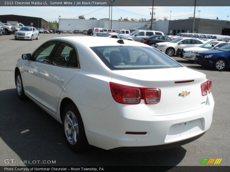 Summit White / Jet Black/Titanium 2013 Chevrolet Malibu LS