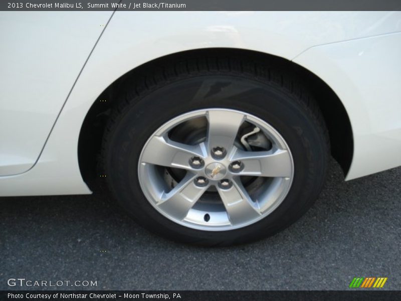 Summit White / Jet Black/Titanium 2013 Chevrolet Malibu LS