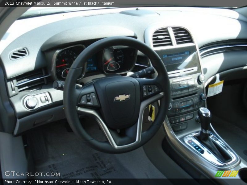 Summit White / Jet Black/Titanium 2013 Chevrolet Malibu LS