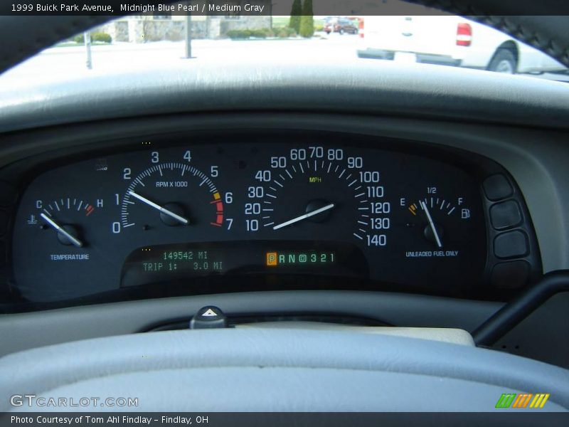 Midnight Blue Pearl / Medium Gray 1999 Buick Park Avenue