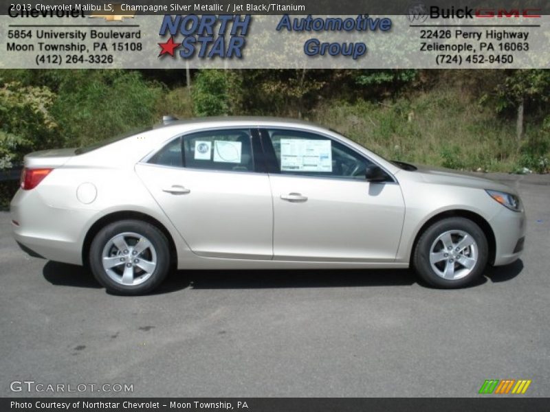 Champagne Silver Metallic / Jet Black/Titanium 2013 Chevrolet Malibu LS