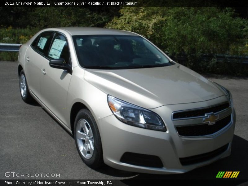 Champagne Silver Metallic / Jet Black/Titanium 2013 Chevrolet Malibu LS