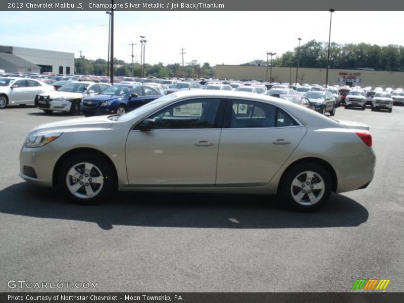 Champagne Silver Metallic / Jet Black/Titanium 2013 Chevrolet Malibu LS