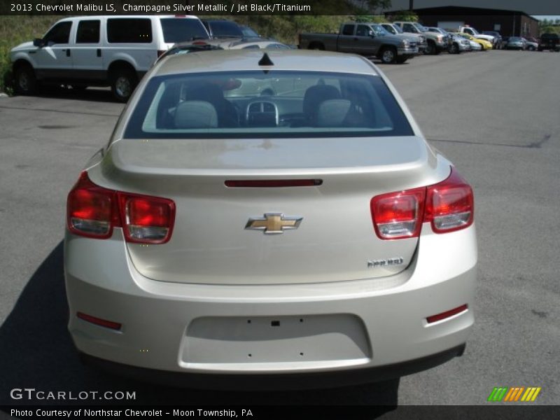 Champagne Silver Metallic / Jet Black/Titanium 2013 Chevrolet Malibu LS