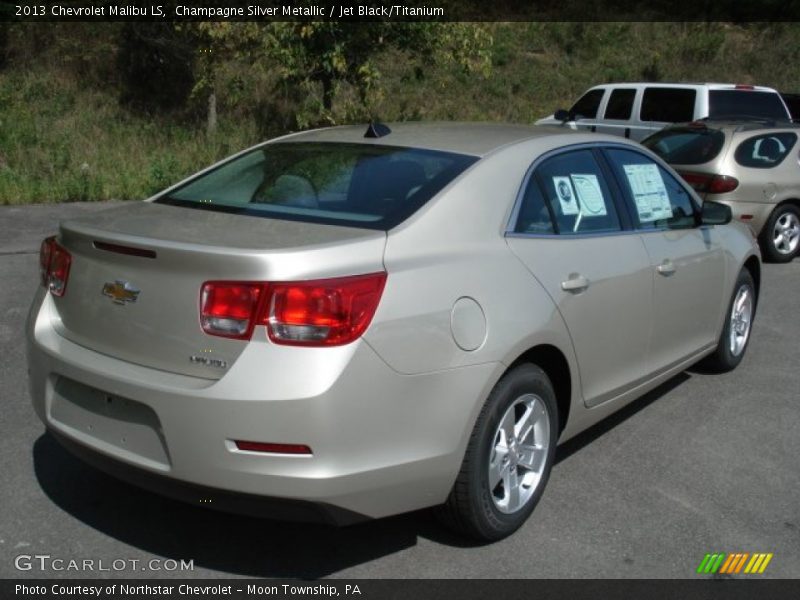 Champagne Silver Metallic / Jet Black/Titanium 2013 Chevrolet Malibu LS