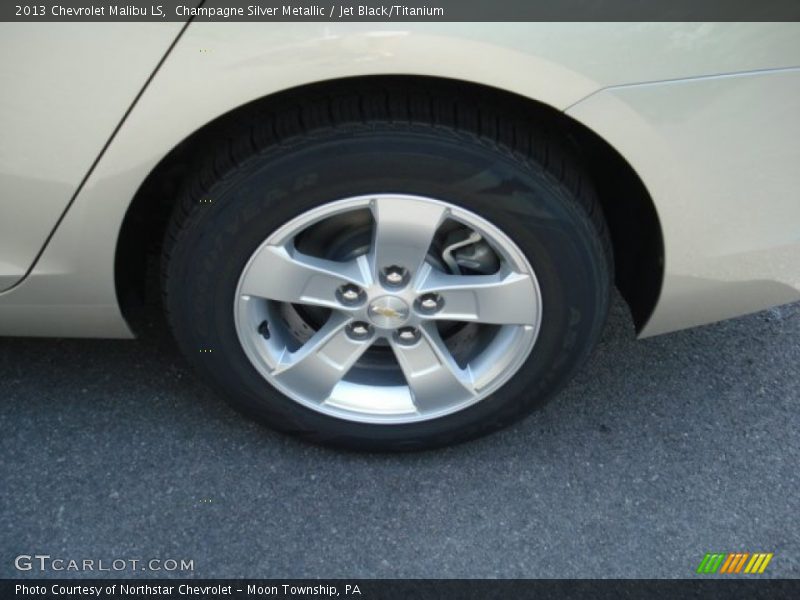 Champagne Silver Metallic / Jet Black/Titanium 2013 Chevrolet Malibu LS