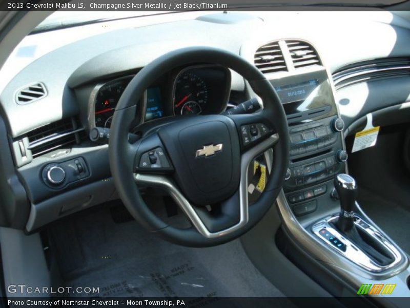 Champagne Silver Metallic / Jet Black/Titanium 2013 Chevrolet Malibu LS