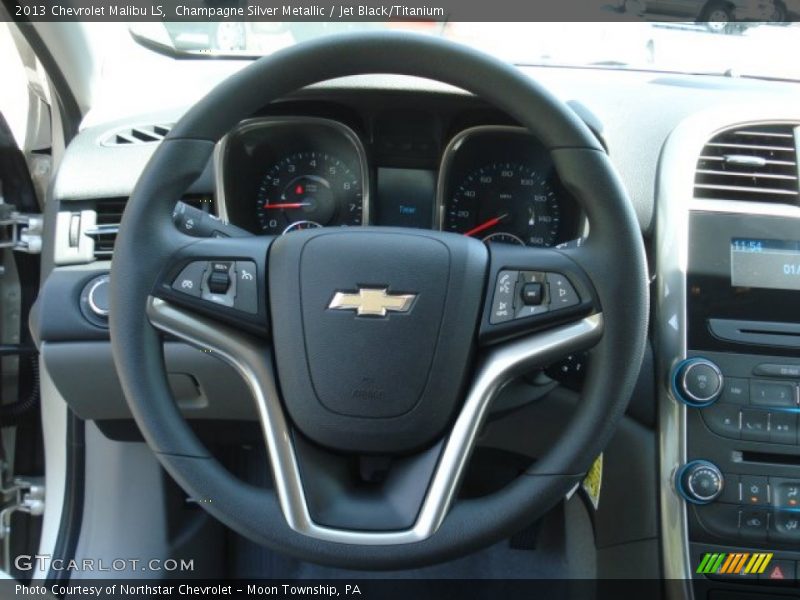 Champagne Silver Metallic / Jet Black/Titanium 2013 Chevrolet Malibu LS