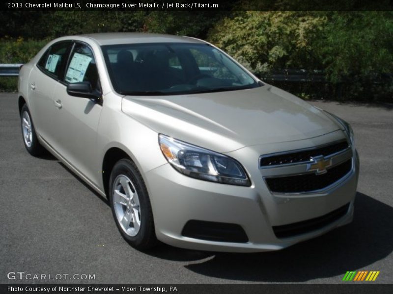 Champagne Silver Metallic / Jet Black/Titanium 2013 Chevrolet Malibu LS