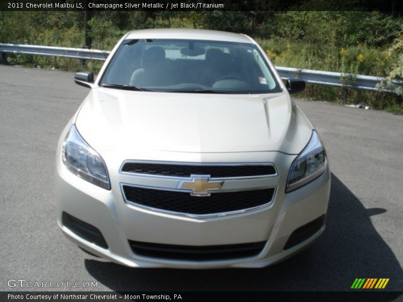 Champagne Silver Metallic / Jet Black/Titanium 2013 Chevrolet Malibu LS