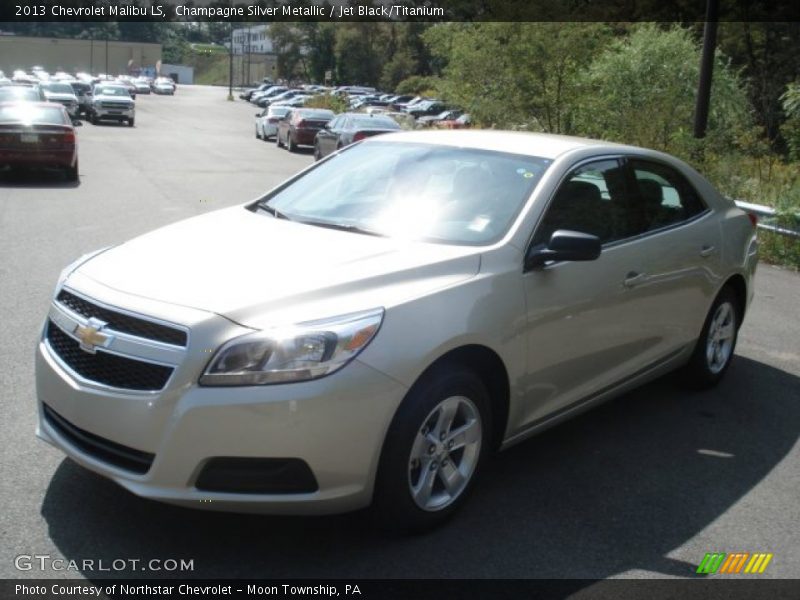 Champagne Silver Metallic / Jet Black/Titanium 2013 Chevrolet Malibu LS