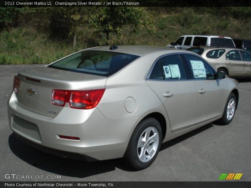 Champagne Silver Metallic / Jet Black/Titanium 2013 Chevrolet Malibu LS