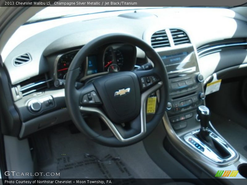 Champagne Silver Metallic / Jet Black/Titanium 2013 Chevrolet Malibu LS