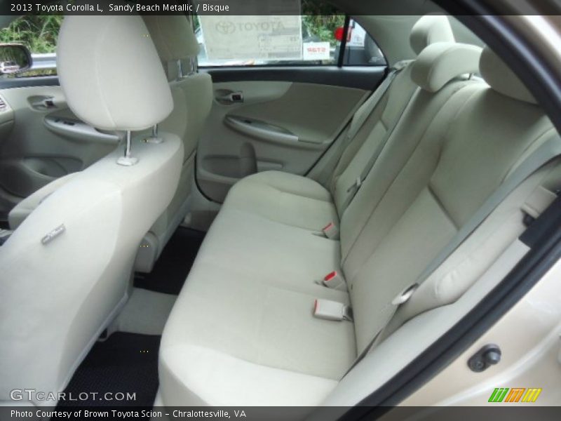 Rear Seat of 2013 Corolla L