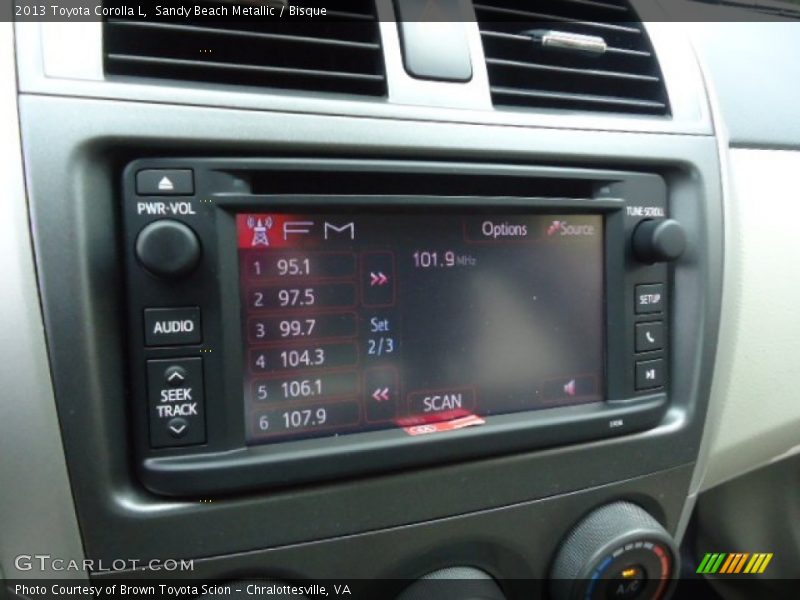 Controls of 2013 Corolla L