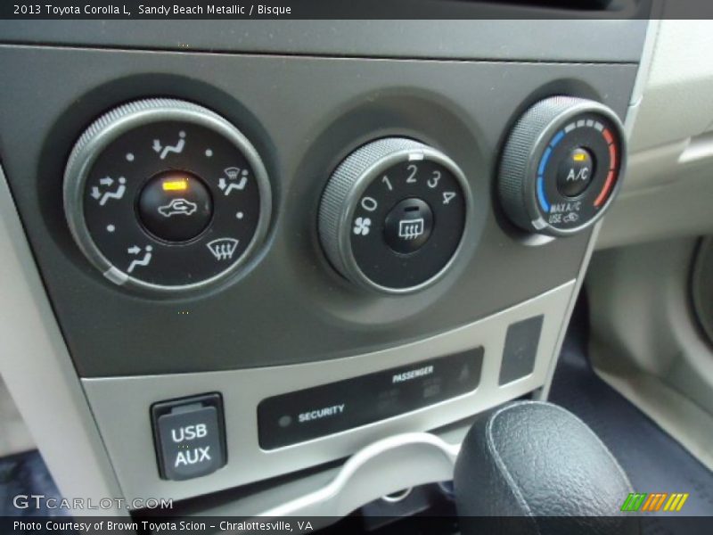 Controls of 2013 Corolla L