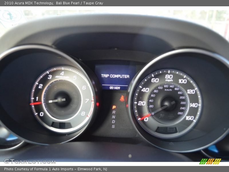 Bali Blue Pearl / Taupe Gray 2010 Acura MDX Technology