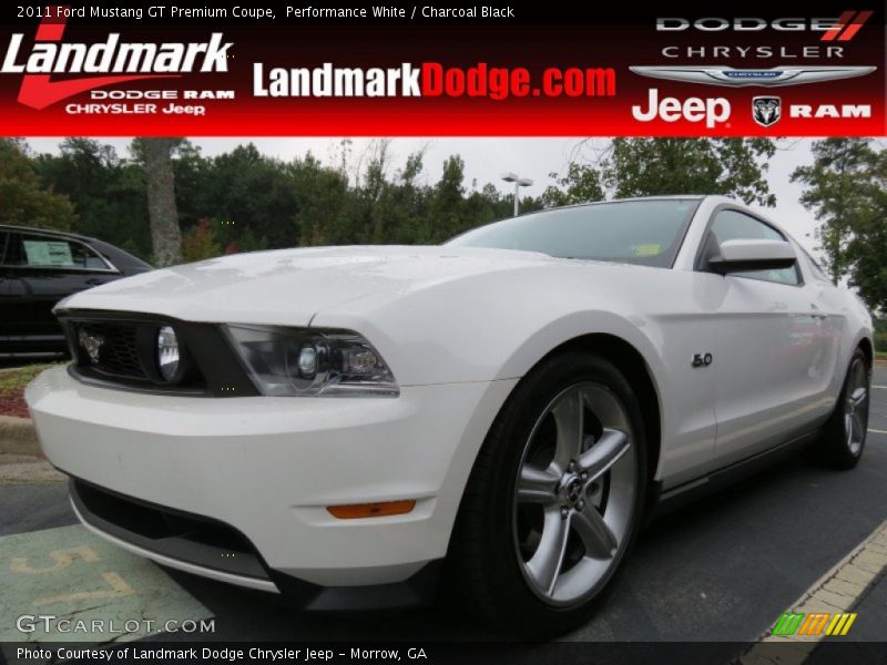 Performance White / Charcoal Black 2011 Ford Mustang GT Premium Coupe