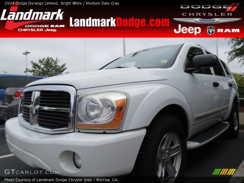 Bright White / Medium Slate Gray 2004 Dodge Durango Limited